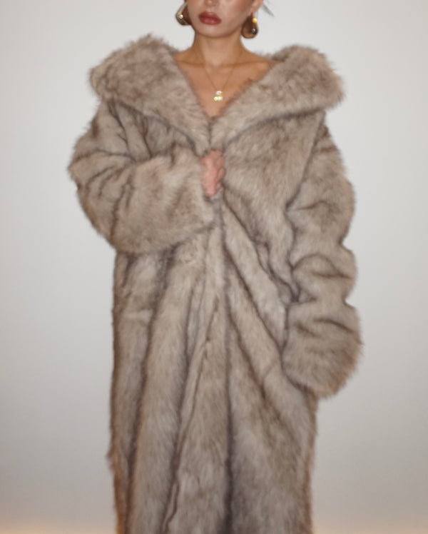 Fur faux grey shades