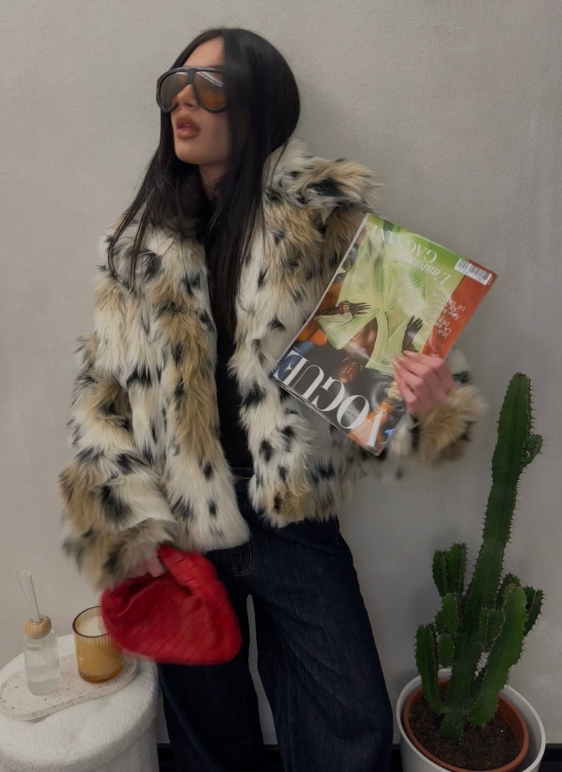 Fur faux animalier