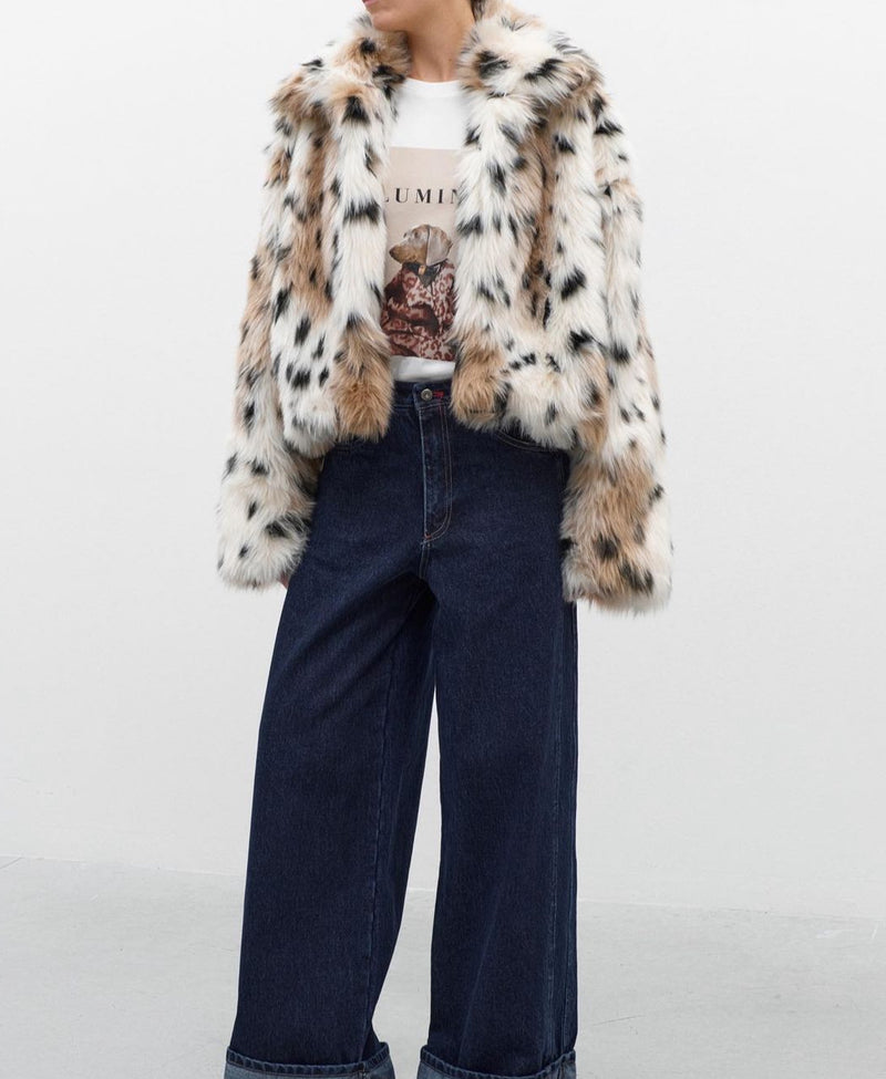 Fur faux animalier