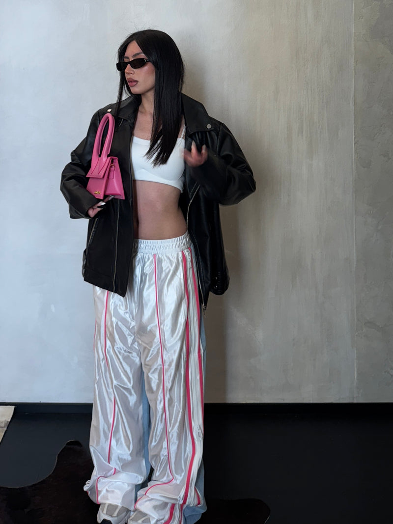 Jeans double line pink