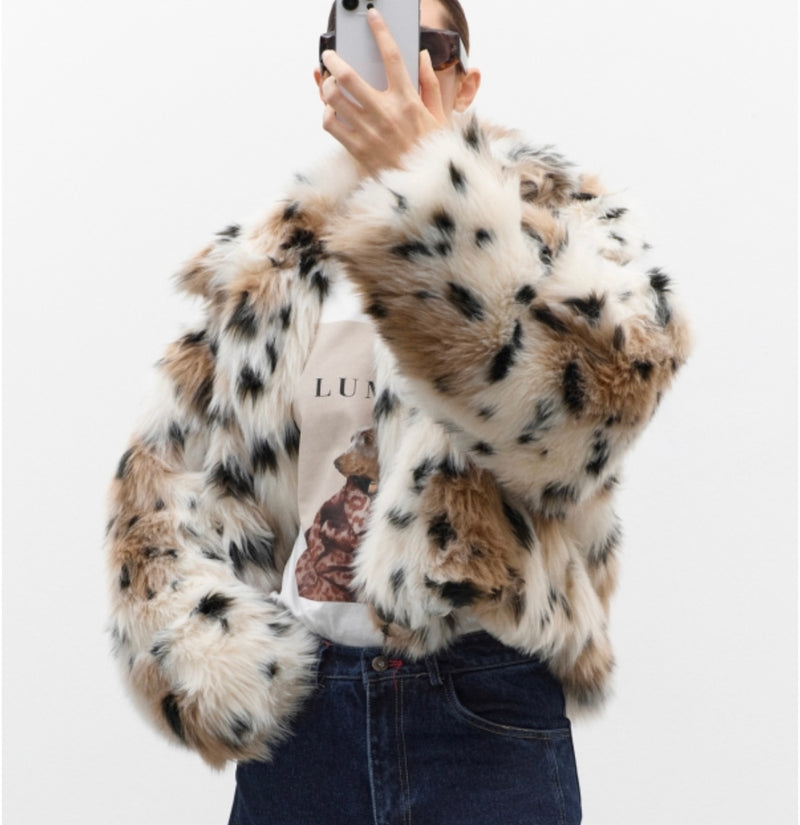 Fur faux animalier