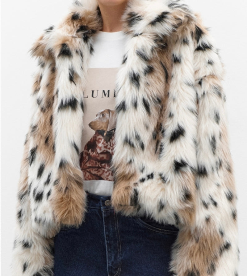 Fur faux animalier