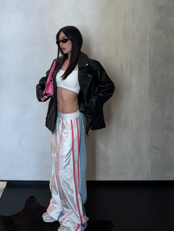 Jeans double line pink